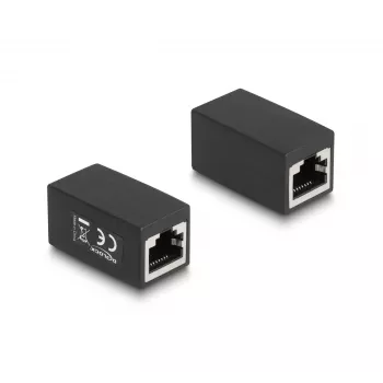 DeLOCK Adapter RJ45 lizdas į RJ45 lizdą Cat.6 juodas