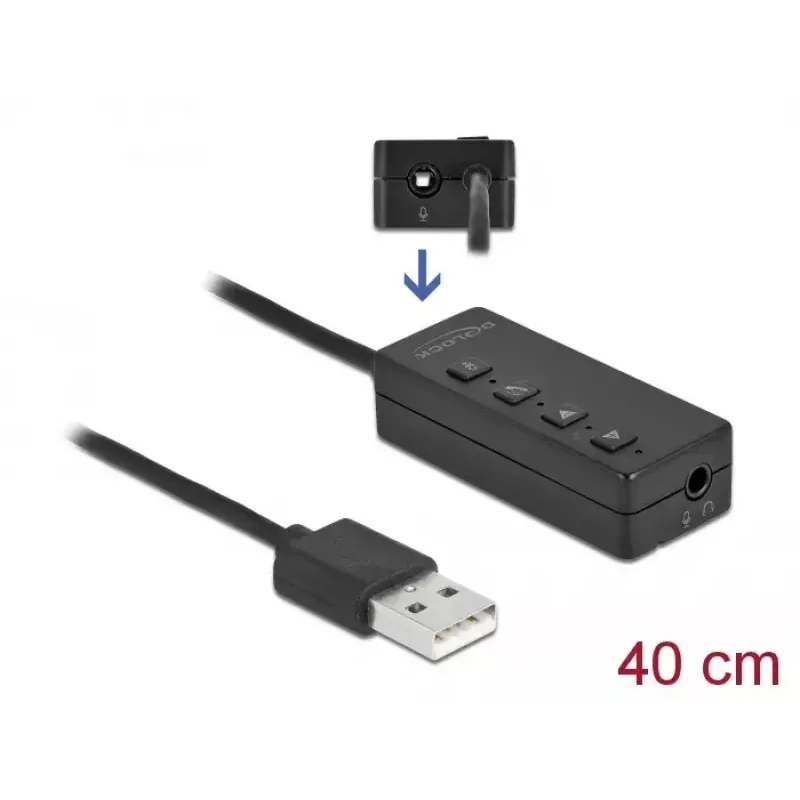 USB adapter ausinėms ir mikrofonui DeLOCK 66731