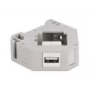 Keystone modulis DELOCK 87163 — USB A į USB A, pilka/balta, 60,1×59,4×21,6 mm