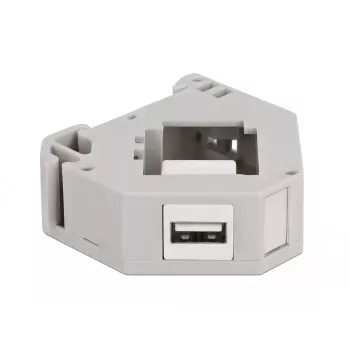 Keystone modulis DELOCK 87163 — USB A į USB A, pilka/balta, 60,1×59,4×21,6 mm