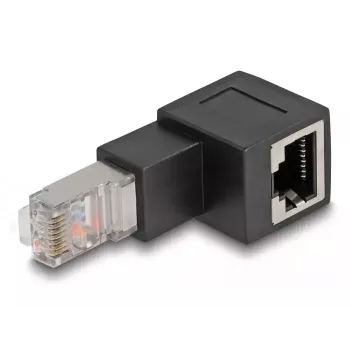 DeLOCK RJ45 kištukas į RJ45 lizdą adapteris Cat.6A 90° žemyn