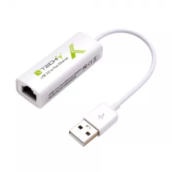 Techly USB2.0 į Fast Ethernet 10/100 Mbps keitiklis, laidinis, USB, Ethernet, 100 Mbit/s, baltas