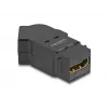 DeLOCK HDMI plokštės montavimo adapteris, HDMI motina į HDMI motiną, 45° kampu, 8K 60 Hz, juodas