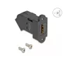 DeLOCK HDMI plokštės montavimo adapteris, HDMI motina į HDMI motiną, 45° kampu, 8K 60 Hz, juodas