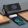 Manhattan Power Bank su integruotu USB-C kištuku, 5000 mAh, iki 20 W išvestis, atlenkiama kojelė naudojimui kaip telefono laikiklis, juoda, vienerių metų garantija