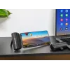 Manhattan Power Bank su integruotu USB-C kištuku, 5000 mAh, iki 20 W išvestis, atlenkiama kojelė naudojimui kaip telefono laikiklis, juoda, vienerių metų garantija