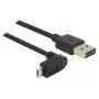 USB laidas DeLOCK 83848 USB 2.0 1m USB A Micro-USB B juodas