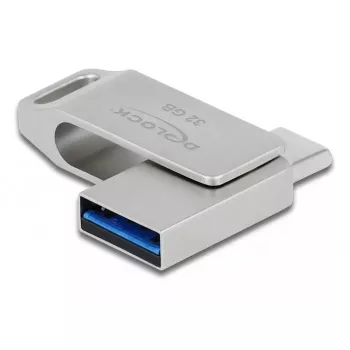 USB atmintukas DeLOCK 32GB USB-C / USB-A metalinis korpusas