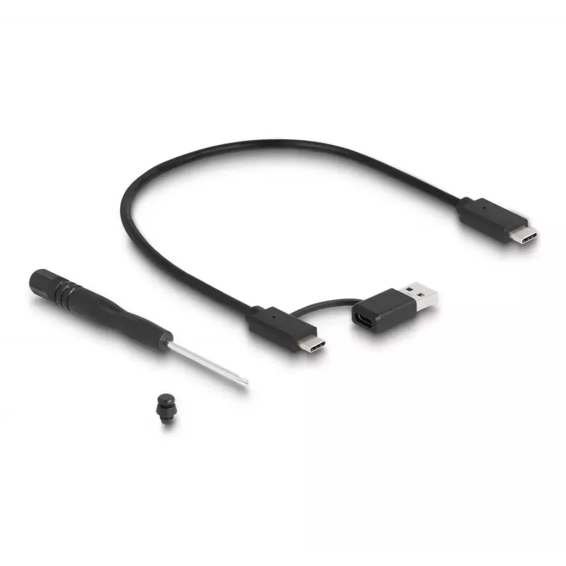 SSD dėklas DeLOCK 42015 pilkas M.2 20 Gbit/s USB Type-C