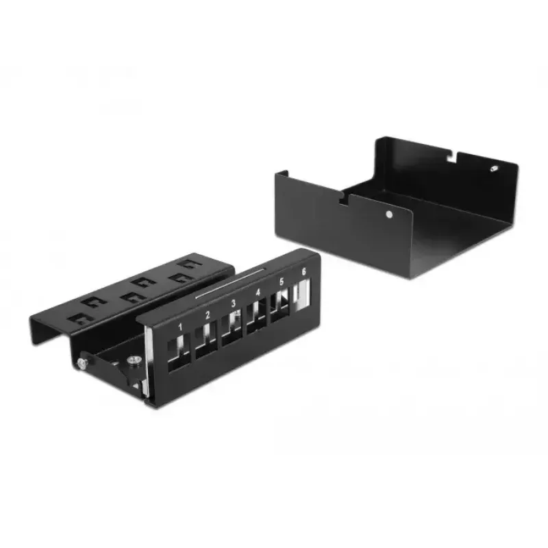 Patch Panel Delock Keystone 6 prievadų juodas