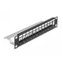 Patch panel DeLOCK 66874 1U juodas metalinis 12 prievadų