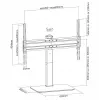 Equip universalus televizoriaus stovas 37-70 colių, juodas, 40 kg, 94-177,8 cm
