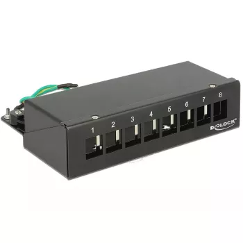Patch Panel DeLOCK 43338 – 8 prievadų metalinis skirstomasis skydas