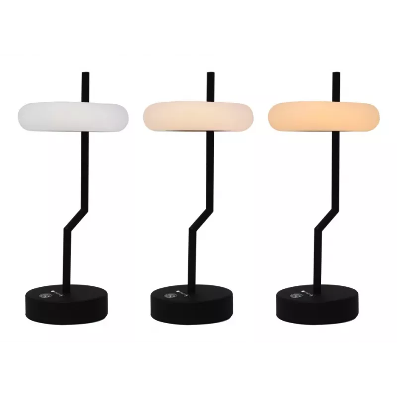 Techly I-LAMP-TABLE2 LED stalinė lempa, juoda/balta, 2W, reguliuojamas ryškumas