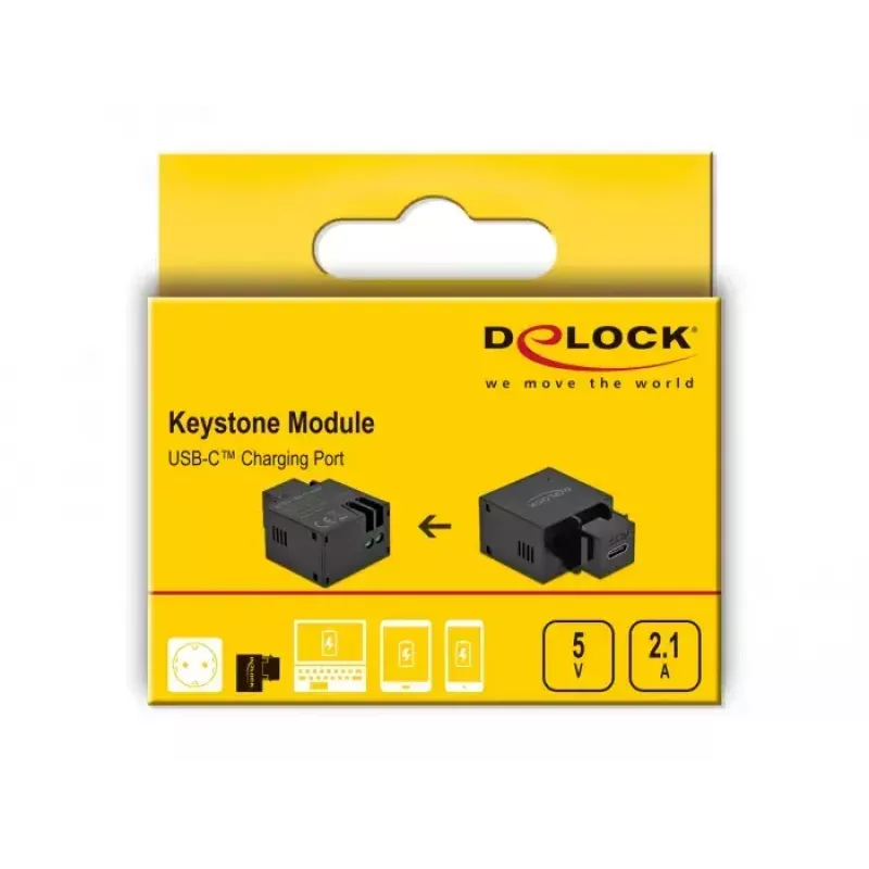 Keystone modulis USB Type-C įkrovimo prievadas 2,1 A DeLOCK 87793