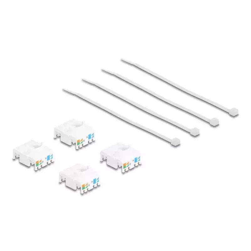 DeLOCK keystone modulis 86051 Plokščias RJ-45 Baltas 4 vnt.