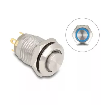 DeLOCK 20984 mygtukų skydelis sidabrinis 230V 3A