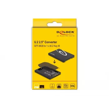 DeLOCK 63379 Juodas M.2 SSD keitiklis į U.2 68 kontaktų