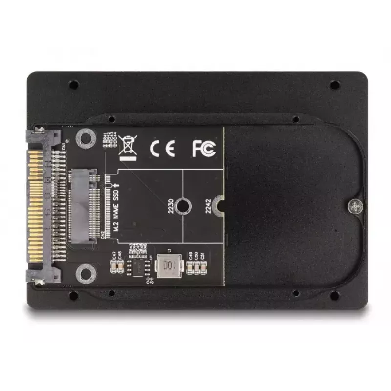 DeLOCK 2,5" adapteris iš U.2 SFF-8639 į M.2 NVMe Key M, 7 mm (63379)