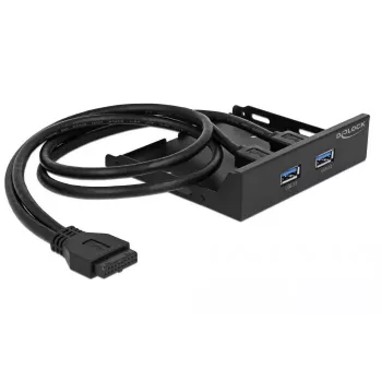 Priekinis skydelis DeLOCK 63994 Juodas