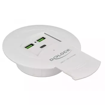 Delock 64065 USB PD 85 W įkroviklis su QC 3.0, baltas