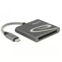 Kortų skaitytuvas DeLOCK 91745 USB 3.2 Gen 1 Type-C juodas sidabrinis