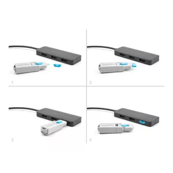 DeLOCK HDMI prievadų blokatorių rinkinys 4 vnt. + atrakinimo įrankis, HDMI lizdams