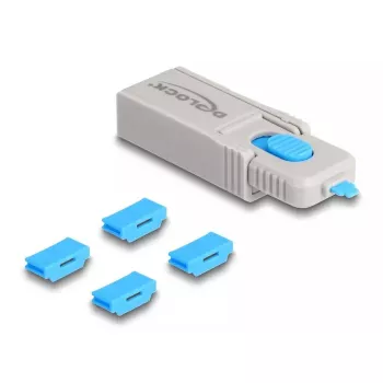 DeLOCK HDMI prievadų blokatorių rinkinys 4 vnt. + atrakinimo įrankis, HDMI lizdams