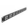 Dangtelio plokštė DELOCK 67414 19 colių 1U stovo, metalinė, su 8 ventiliatoriais 40×40 mm, tamsiai pilka