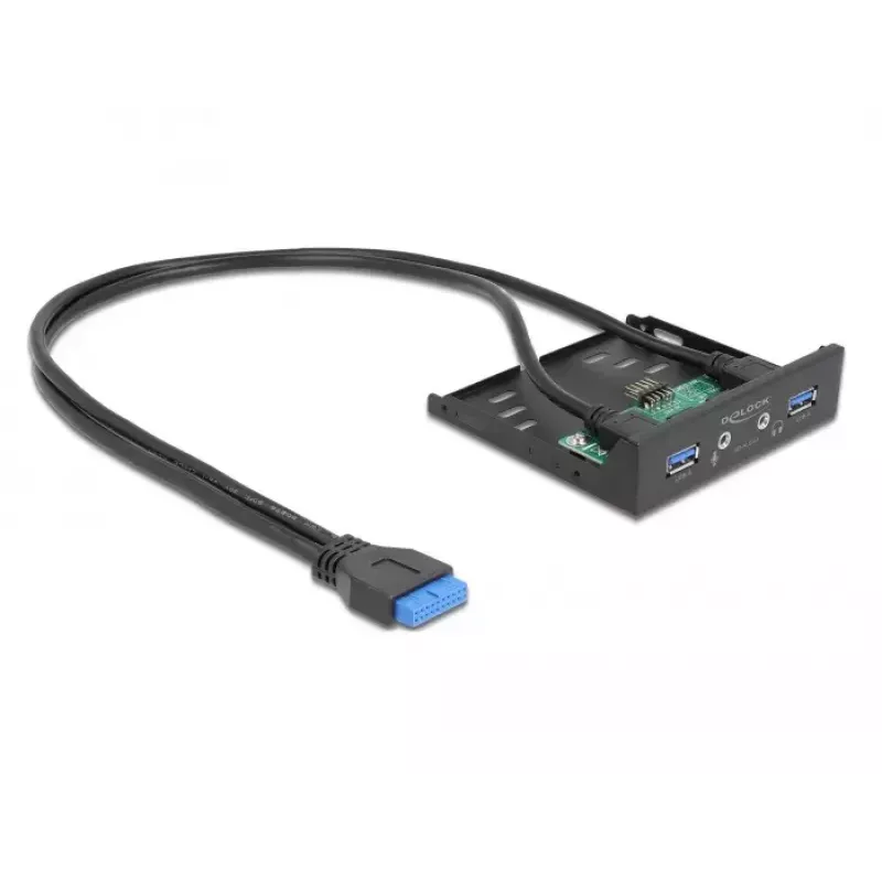 Priekinis skydelis DeLOCK 3,5 colio USB 3.2 Gen 1 2 x USB Type-A HD-Audio