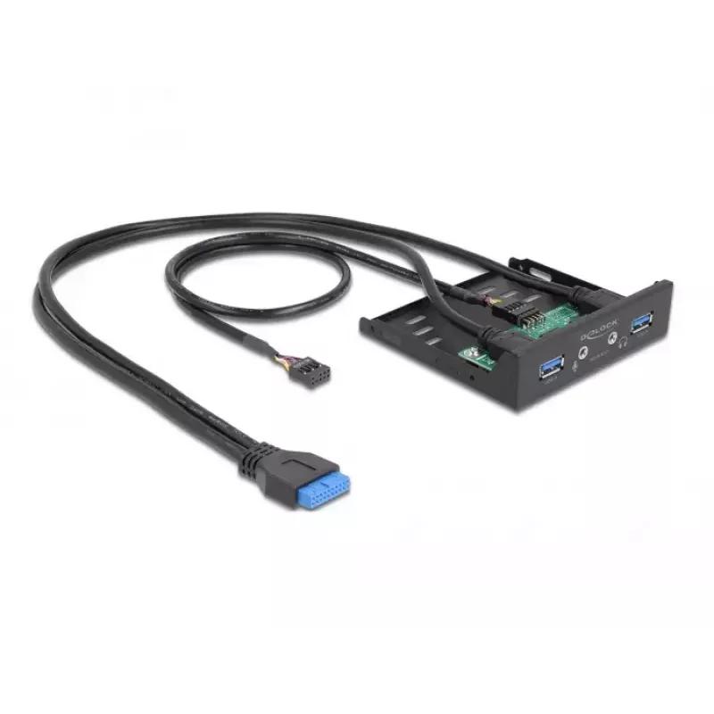 Priekinis skydelis DeLOCK 3,5 colio USB 3.2 Gen 1 2 x USB Type-A HD-Audio