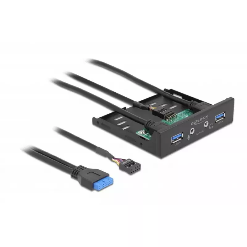 Priekinis skydelis DeLOCK 3,5 colio USB 3.2 Gen 1 2 x USB Type-A HD-Audio