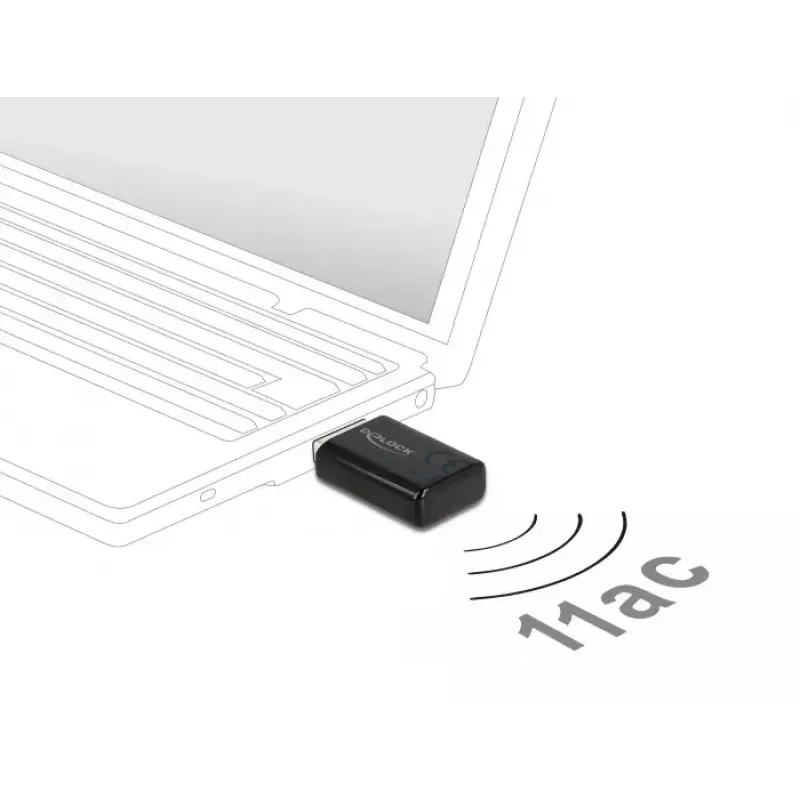 Tinklo adapteris DeLOCK 12550 WLAN USB dviejų juostų Wi-Fi 5