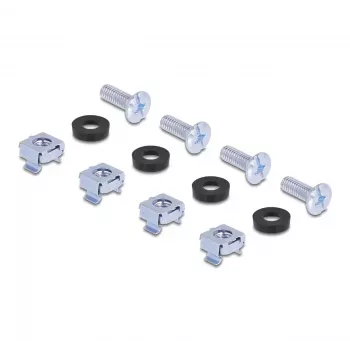 Montavimo komplektas DeLOCK 66236 Universal Rack Mounting Set 2 vnt sidabrinis metalas