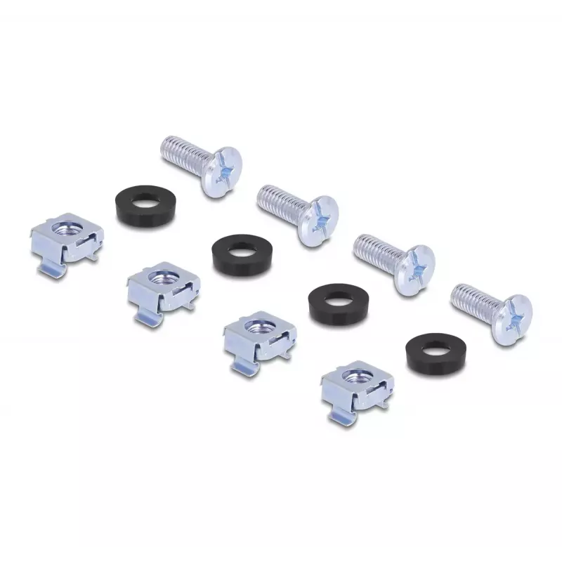 Montavimo komplektas DeLOCK 66236 Universal Rack Mounting Set 2 vnt sidabrinis metalas