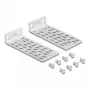 Montavimo komplektas DeLOCK 66236 Universal Rack Mounting Set 2 vnt sidabrinis metalas