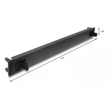 Aklinė plokštė DELOCK 67208, ABS plastikas, juoda, 1U