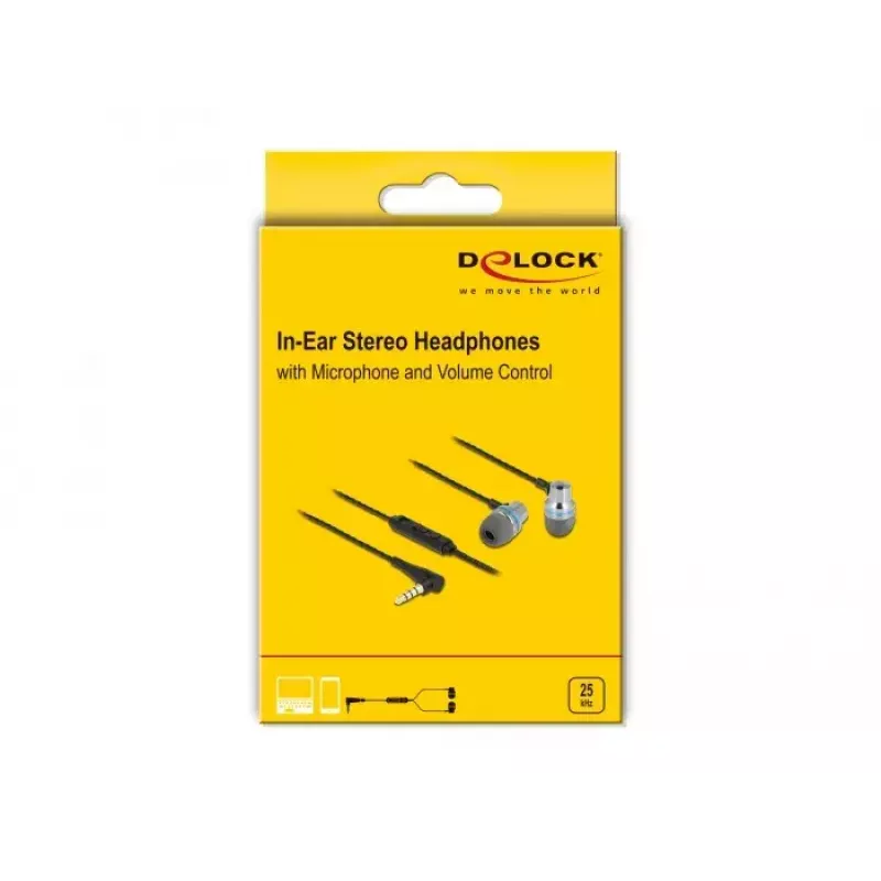 Ausinės DeLOCK 27183 In-Ear 3,5 mm lizdas su mikrofonu ir garsumo valdymu