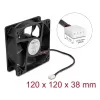 Ventiliatorius DELOCK 67298 120 mm juodas 12 V DC 3,53 m³/h