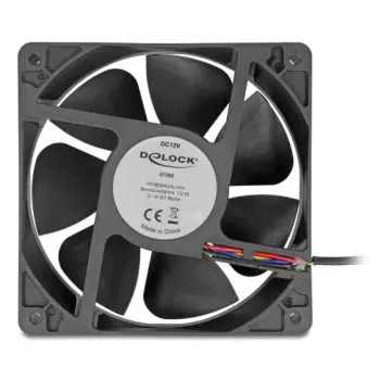 Ventiliatorius DELOCK 67298 120 mm juodas 12 V DC 3,53 m³/h