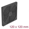 Ventiliatoriaus grotelės DELOCK 67313, juodos ABS, 125×125 mm, tvirtinimo atstumas 105×105 mm