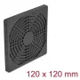 Ventiliatoriaus grotelės DELOCK 67313, juodos ABS, 125×125 mm, tvirtinimo atstumas 105×105 mm
