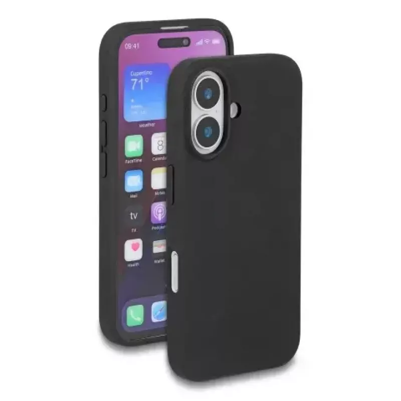 Delock 81620 juodas apsauginis dėklas iPhone 17, suderinamas su MagSafe, soft-touch silikono