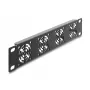 Užpildo plokštė DELOCK 67430 su 4 įmontuotais 40×40 mm ventiliatoriais, metalinis korpusas, tamsiai pilka, 1U