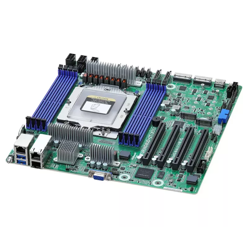 Pagrindinė plokštė ASRock TURIND8UD-2T/X550 – AMD SoC, lizdas SP5, 8x DIMM, iki 256 GB, 10GbE Intel X550-AT2