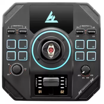 Vairų / vairalazdės bazė Thrustmaster Sol‑R 5 Base juoda USB Type‑C, analoginė/digita, skirta PC, 196×196×67 mm