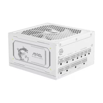 Maitinimo blokas MSI MAG A1000GL PCIE5 WHITE 1000 W ATX 24 kontaktų, 80 PLUS Gold, 135 mm ventiliatorius