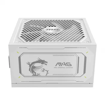 Maitinimo blokas MSI MAG A1000GL PCIE5 WHITE 1000 W ATX 24 kontaktų, 80 PLUS Gold, 135 mm ventiliatorius