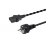 Maitinimo laidas EQUIP 112111 — CEE7/7 į IEC C13, H05VV-F3G, 3 m, 10 A, 250 V, juodas