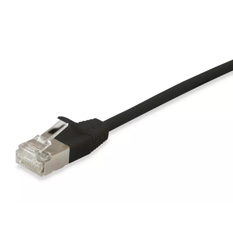 Equip Cat.6A F/FTP plonas jungiamasis kabelis 0,15 m juodas 10000 Mbit/s